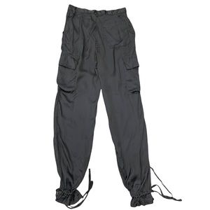 Urban Outfitters Silk Like Drawstring Cargo Jogger Pants